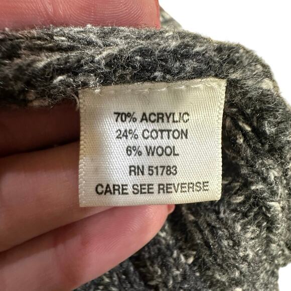 VTG Grandmacore Size Large Open Front Vest Cardigan Cable Knit Sweater Pockets - Picture 15 of 15